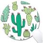 Cholaty Mouse Pad - Thick Natural Rubber Keyboard Mouse Mat Rectangle Non-Slip Rubber Base Mouse Pad Wrapping Edge Cactus Gaming Mouse Pad