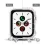 Fullife Compatible with Apple Watch Case, Bling Cases Replacement for Apple Watch 38mm 40mm 42mm 44mm Protective Bumper Compatible with Apple Watch Series 6 5 4 3 2 1 SE (40mm-Clear)
