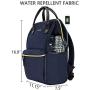 KROSER Laptop Backpack Stylish School Computer Backpack 15.6 Inch Doctor Bag with USB Port Water Repellent College Casual Daypack Travel Business Work Bag for Men/Women-Dark Blue