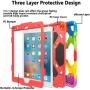 New iPad 9.7 2018 / 2017 Case, KIDSPR Lightweight Shockproof Rugged Cover with Stand Protective Full Body Rugged for Kids for New iPad 9.7 inch 2018/2017 (6th Gen, 5th Gen) (Rainbow/Red)