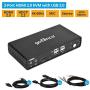 gofanco Single Monitor HDMI 2.0 KVM Switch (2 Port) – 4K 60Hz 4:4:4, 18Gbps, HDCP 2.2, Keyboard & Mouse Switcher with USB 2.0 Hub and Audio, Mic in/Stereo Out, Hotkey Switching, Cables Included