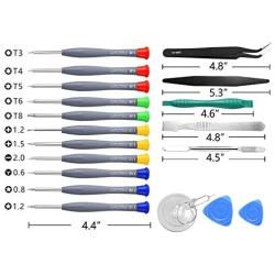 21pcs Precision Screwdriver Set Magnetic,GANGZHIBAO Repair Tools Kit for Fix Phone/iphone,Computer/PC,Tablet/Pad,Watch,PS4 - Replace Screen Battery Camera Small Electronics Open Pry Tool Kits Sets DIY