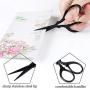 BIHRTC 4.5 Inch Small Embroidery Scissors and 3.6 Inch Black Scissors Sewing Stainless Steel Sharp Stork Crane Scissors Shears for Sewing Crafting Artwork Needwork Cross Stitch Scissors
