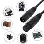 (5m) DMX Stage Light Cable,DJ XLR Cable,SinLoon 3-Pin Male XLR to 5-Pin Female XLR DMX Turnaround Connection for Blue Yeti Pro,Moving Head Light Par Light Spotlight with XLR Input & Output (3Male)