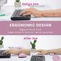 VicTsing Keyboard Wrist Rest Pad & Mouse Wrist Rest, Memory Foam & Superfine Fibre, Easy Typing and Pain Relief for Computer, Laptop, Office, Pink