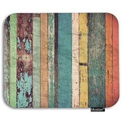 Moslion Wood Mouse Pad Vintage Plank Wooden Stripes Lines Gaming Mouse Pad Rubber Large Mousepad for Computer Desk Laptop Office Work 7.9x9.5 Inch