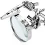 3X Helping Hand Magnifier Station Soldering Iron Base Stand with 2 Clips Clamp & 3X Magnifying Glass for Electronic Handcraf Hobbies and Watch Jewelry