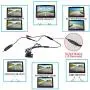 Wireless Backup Camera and 4.3'' Monitor Parking System Kit Windshield Built-in Receiver Night Vision Multifunction Switch Button for Car Vehicle Truck RV Camper Trailer 30-60 Feet Range 12-24V