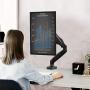 Single Monitor Mount - Articulating Gas Spring Monitor Arm, Adjustable Vesa Mount Desk Stand with Clamp and Grommet Base - Fits 17 to 27 Inch LCD Computer Monitors 4.4 to 14.3lbs Single Monitor Mount - Articulating Gas Spring Monitor Arm, Adjustable Vesa Mount Desk Stand with Clamp and Grommet Base - Fits 17 to 27 Inch LCD Computer Monitors 4.4 to 14.3lbs