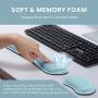VicTsing Keyboard Wrist Rest Pad & Mouse Wrist Rest, Memory Foam & Superfine Fibre, Easy Typing and Pain Relief for Computer, Laptop, Office, Green