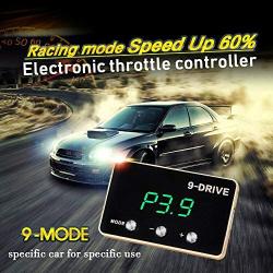 WonVon 9 Drive 9-Mode Electronic Throttle Controller Compatible with BUICK CADILLAC CHEVROLET HUMMER GMC JEEP DODGE(Green)