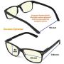 Computer Glasses Set of 2 Anti Glare Anti Reflection Stylish Comfortable Spring Hinge Frames for Men and Women