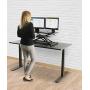 TechOrbits Standing Desk - Stand Up Desk Converter and Monitor Riser - Height Adjustable Sit Stand Tabletop Workstation