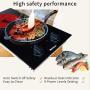 Electric Cooktop, Built-in Ceramic Cooktop Hard Wired, 220-240V Electric Stove Top with 2 Burners, 9 Heating Level, Knob Control, Auto Shut Down Protection