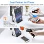 Eyoyo 2D Bluetooth Barcode Scanner, Portable Back Clip Wireless 1D 2D QR Barcode Reader PDF417 Data Matrix Code Image Scanning Compatible with iPhone, Android, iOS