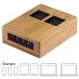 Power Hub 5 USB + 2 AC Charging Station | Built in Surge Protection | Attractive Dependable Table Side Charging Hub | Bamboo | No Short Cords
