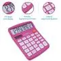 Desktop Calculator 12 Digit with Large LCD Display and Sensitive Button, Solar and Battery Dual Power, Standard Function for Office, Home, School, CD-2786 (Pink)