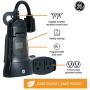 GE 7-Day Outdoor Heavy Duty Digital Timer, Plug-In, 2 Grounded Outlets, Weather Resistant, Set and Forget, Outdoor Appliances, Black, Ideal for Lights, LED, CFL, Incandescent Compatible, 15142