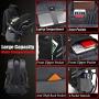 Backpack For School Bookbag College Student Business Travel with USB Charging Port Fit Laptop Up to 15.6 Inch Anti Theft Luggage Straps (Black)