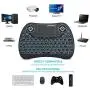 (Newest Version) PONYBRO Backlit Mini Wireless Keyboard with Touchpad Mouse Combo QWERTY Keypad,Rechargeable Handheld Keyboard Remote for Smart TV,Android TV Box,KODI,Raspberry Pi,PC