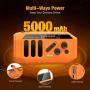 【2021 Newest】 Emergency Radio, 5000mAh Hand Crank Solar Weather Radio, NOAA/AM/FM Portable Radio with LED Flashlight&Reading Lamp, USB Cell Phone Power Charger, SOS Alarm for Home, Camping&Survival
