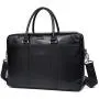 BOSTANTEN Leather Briefcase Messenger Business Bags Laptop Handbag Black