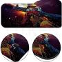 Large Gaming Mouse Pad Professional Extended Curved Mousepad Waterproof Computer Laptop Keyboard Desk Mat with Stitched Edges Anti Slip Rubber Base for Gamer School Office Home (Colorful Gun)