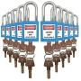 Lockout Tagout Locks, Safety Padlock，10 PCS with Number (Blue NO.1-10)