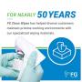 FG Clean Wipes 4''x3'' Lint Free Alcohol Wipes - 96% IPA Box of 60 Individually Wrapped Sachets (6-C43)