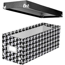 Snap-N-Store CD Storage Box, 13.25'' x 5.125'' x 5.125'', Holds up to 165 CDs, Houndstooth (SNS03312)