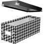 Snap-N-Store CD Storage Box, 13.25'' x 5.125'' x 5.125'', Holds up to 165 CDs, Houndstooth (SNS03312)