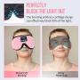 MUSICOZY Sleep Headphones 3D Bluetooth 5.0 Wireless Sleep Mask, Sleeping Headphones Music Eye Mask for Side Sleepers. Air Travel, Meditation, Built-in Ultra Soft Thin Speakers Microphones Pink