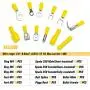 Qibaok 840PCS Electrical Wire Connectors, Insulated Wire Crimp Terminals, Mixed Butt Ring Fork Spade Bullet Quick Disconnect Assortment Kit