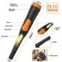Pinpointer Metal Detector Handheld Underwater Metal Detector Fully Waterproof for Adults Small Portable Metal Detector Pin Probe with LED Indicator for Kids Treasure Hunting Tool (Black)
