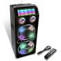 Pyle PSUFM1035A 1000W Disco Jam Powered Two-Way Bluetooth Active PA Speaker System With Flashing DJ Lights