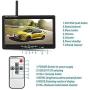 7 Inch Wireless Car Backup Camera and Monitor Kit, Superior Night Vision Wide Angle Stable Signal HD TFT LCD Monitor Parking System with Car Charger for 12V-24V Truck RV Trailer Camper Bus