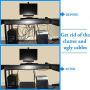 Cable Management Box Hide Wires and Surge Protector Box, Wire Organizer for Home and Office, Cable Box- Cable Organizer Box - Cord Box - Cable Hider Box - Power Strip Box - Computer Cable Management