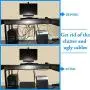 Cable Management Box Hide Wires and Surge Protector Box, Wire Organizer for Home and Office, Cable Box- Cable Organizer Box - Cord Box - Cable Hider Box - Power Strip Box - Computer Cable Management