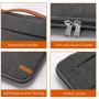 KINGSLONG 15 15.6 Inch Laptop Sleeve Case Bag, Slim Lightweight Laptop Computer Notebook Ultrabooks Carrying Case Handbag Cover for Men Women Fit for Acer Asus Dell Lenovo HP Toshiba ect, Gray