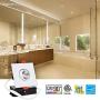 TORCHSTAR 3 Inch Gimbal LED Recessed Lighting with Square Trim, Dimmable Downlight with J-Box, 7W (50W Eqv.), CRI 90+, 3000K Warm White, ETL/Energy Star/JA8/T24 Certified, White, Pack of 6