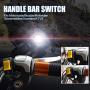 Ourbest Handlebar Switch 12V 7/8inch 22mm On Off Push Button for Bicycle Motorcycle Scooter Headlight/Fog Light/Driving Lamp Toggle Switch Yellow