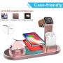 Kertxin Wireless Charger,4 in 1 Charging Station for Apple,Qi Wireless Charging Stand for Apple Watch,iPhone,Airpods,Compatible with iWatch,iPhone 12/11/11 pro Xs X Max XR X 8 8+ Samsung S9 etc