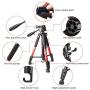 UBeesize 60-inch Camera Tripod, 5kg/11lb Load TR60 Load Portable Lightweight Aluminum Travel Tripod with Carry Bag & Bluetooth Remote, for DSLR Cameras Compatible with iPhone & Android Phone (Orange)