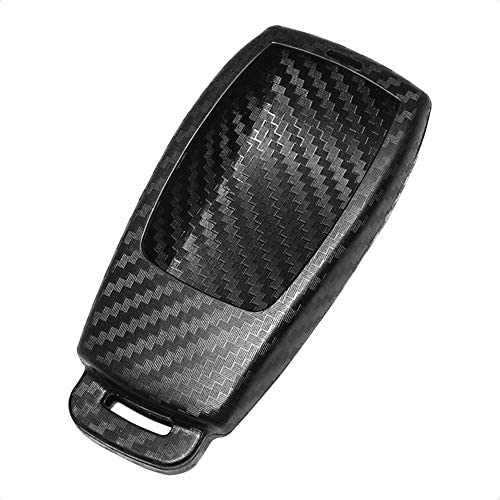 TANGSEN Smart Key Fob Personalized Case Protective Cover for MERCEDES BENZ E S CLASS E300 E400 E43 W213 2 3 Button Keyless Entry Remote 3D Twill Weave Carbon Fiber ABS Plastic Emboss