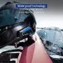 LEXIN 1pc LX-B4FM Motorcycle Intercom, Universal Helmet Communication System up to 4 Riders, Waterproof Motorcycle Bluetooth Headset with 1600m Range for Snowmobile Off-Road
