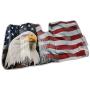 BDK Patriotic USA Eagle Flag Front Windshield Sunshade-Accordion Folding Auto Shade for Car Truck SUV-Blocks UV Rays Sun Visor Protector-Keeps Your Vehicle Cool-58 x 28 Inch