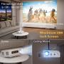 WiMiUS S6 Native 1080P WiFi Bluetooth Projector, 7500L HD Home & Outdoor Wireless Phone Projector Support 4K / Max Zoom 50% / Keystone, Led Movie Projector for Fire Stick, HDMI, USB,TV Box, Laptop
