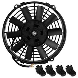 Aramox Car Cooling Fan, 12V 24V 80W 9 Inch Universal Curved Blade Air Conditioner Condenser Electric Cooling Fan