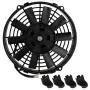 Aramox Car Cooling Fan, 12V 24V 80W 9 Inch Universal Curved Blade Air Conditioner Condenser Electric Cooling Fan