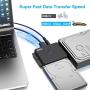 FIDECO SATA/IDE to USB 3.0 Adapter, Hard Drive Adapter Cable Converter for Universal 2.5/3.5 Inch IDE and SATA External HDD SSD, 5.25-Inch DVD-ROM/CD-ROM/CD-RW/DVD-RW/DVD+RW, Support 16TB (Cable PL03)